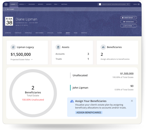 Legacy Map on Legacy Center dashboard